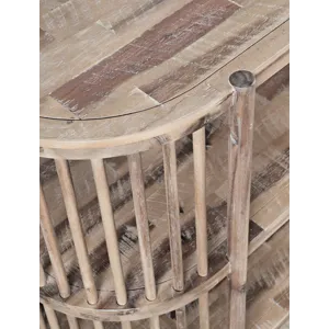 Rhapsody Mid-Century Modern 72\" Open Storage Sideboard Cabinet