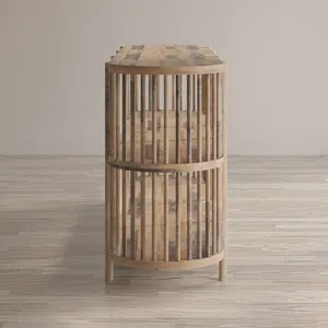 Rhapsody Mid-Century Modern 72\" Open Storage Sideboard Cabinet