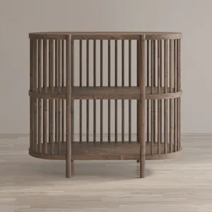 Rhapsody Mid-Century Modern 36\" Open Storage Console Bookcase