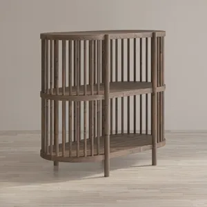 Rhapsody Mid-Century Modern 36\" Open Storage Console Bookcase