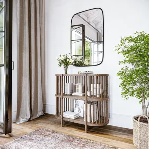 Rhapsody Mid-Century Modern 36\" Open Storage Console Bookcase