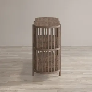 Rhapsody Mid-Century Modern 54\" Open Storage Accent Cabinet