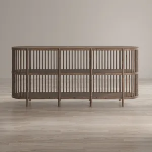 Rhapsody Mid-Century Modern 72\" Open Storage Sideboard Cabinet