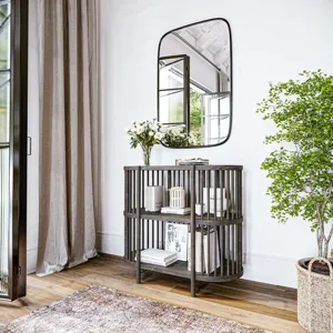 Rhapsody Mid-Century Modern 36\" Open Storage Console Bookcase