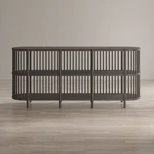 Rhapsody Mid-Century Modern 72\" Open Storage Sideboard Cabinet