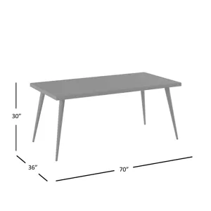 Prelude 70\" Mid-Century Modern Solid Wood Dining Table