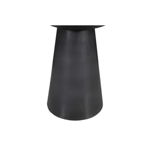 Circularity Modern Luxury Marble And Iron 15\" Round Pedestal Chairside End Table