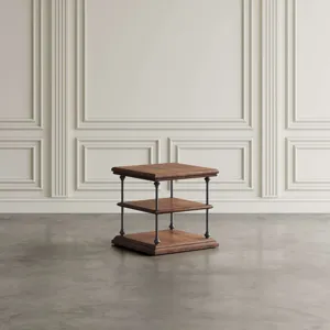 Larson Transitional Industrial Three Piece Living Room Occasional Table Set