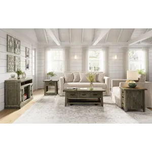 Telluride Rustic Farmhouse Solid Wood 50\" Coffee Table With Caster Wheels And Pull-Through Drawers