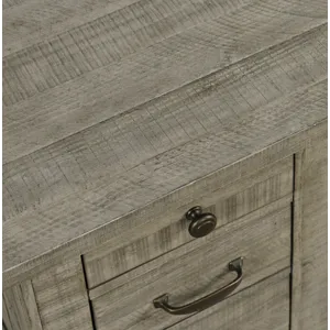 Telluride Rustic Farmhouse Solid Wood USB Charging Chairside End Table