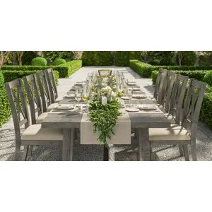 Telluride Rustic Farmhouse Solid Wood 127\" Trestle Counter Table With Two Extension Leaves