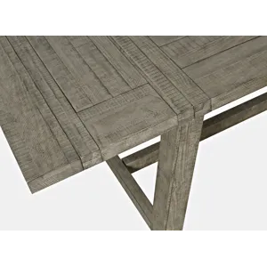Telluride Rustic Farmhouse Solid Wood 127\" Trestle Counter Table With Two Extension Leaves