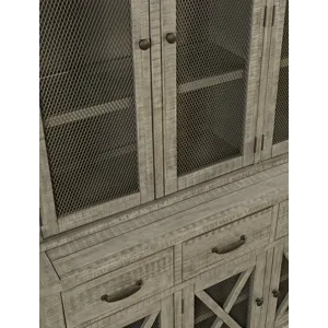 Telluride 70\" Rustic Distressed Solid Wood Farmhouse Four Drawer Sideboard Buffet Server