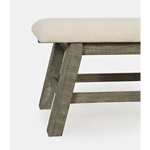 Telluride Rustic Farmhouse Solid Wood 85\" Upholstered Dining Bench