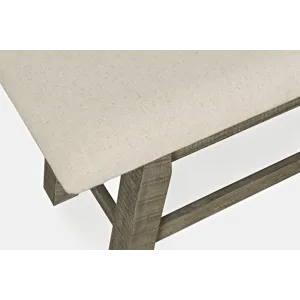 Telluride Rustic Farmhouse Solid Wood 85\" Upholstered Dining Bench