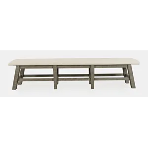 Telluride Rustic Farmhouse Solid Wood 85\" Upholstered Dining Bench