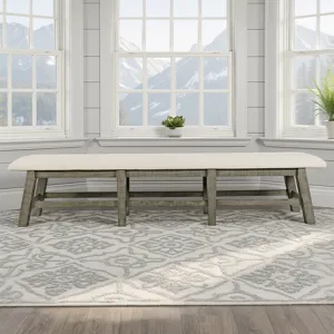 Telluride Rustic Farmhouse Solid Wood 85\" Upholstered Dining Bench