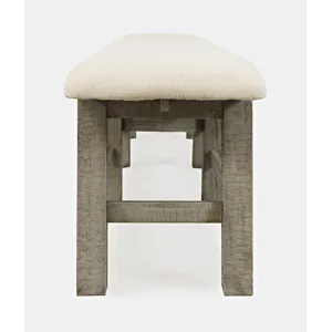 Telluride Rustic Farmhouse Solid Wood 85\" Upholstered Dining Bench