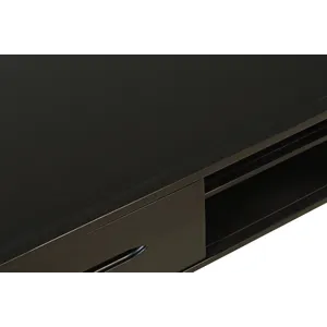 Marlowe Mid-Century Modern 48\" Curved Coffee Table With Storage Drawers