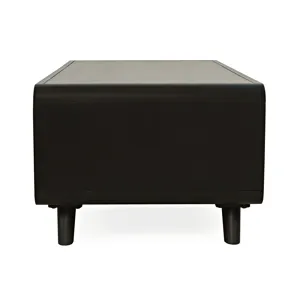 Marlowe Mid-Century Modern 48\" Curved Coffee Table With Storage Drawers