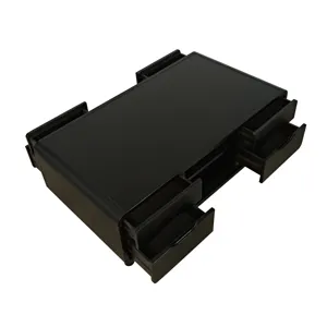 Marlowe Mid-Century Modern 48\" Curved Coffee Table With Storage Drawers