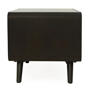 Marlowe Mid-Century Modern 24\" Curved End Table With Storage Drawers