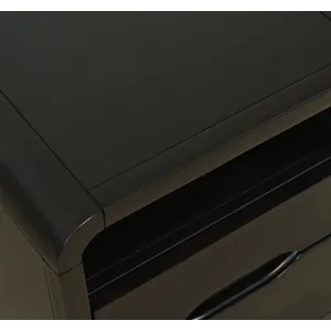 Marlowe Mid-Century Modern USB Charging Curved Chairside End Table With Storage Drawers