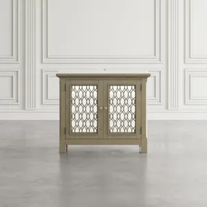 Isabella 38\" Luxury Mirrored Accent Storage Cabinet