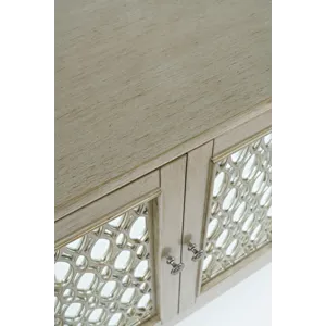 Isabella 54\" Luxury Mirrored Accent Storage Cabinet