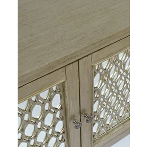 Isabella 86\" Luxury Mirrored Sideboard Storage Cabinet