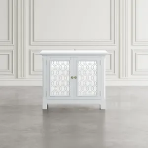 Isabella 38\" Luxury Mirrored Accent Storage Cabinet