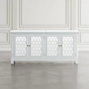Isabella 69\" Luxury Mirrored Sideboard Storage Cabinet