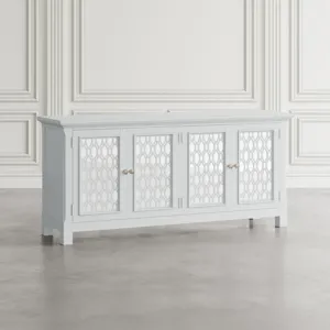 Isabella 69\" Luxury Mirrored Sideboard Storage Cabinet