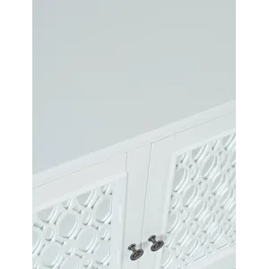 Isabella 86\" Luxury Mirrored Sideboard Storage Cabinet