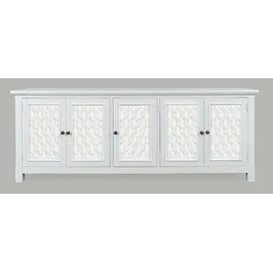 Isabella 86\" Luxury Mirrored Sideboard Storage Cabinet