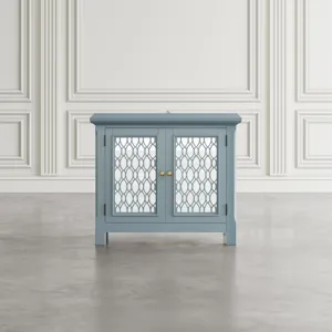 Isabella 38\" Luxury Mirrored Accent Storage Cabinet