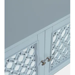 Isabella 38\" Luxury Mirrored Accent Storage Cabinet