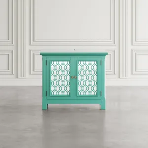 Isabella 38\" Luxury Mirrored Accent Storage Cabinet