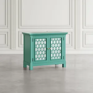 Isabella 38\" Luxury Mirrored Accent Storage Cabinet