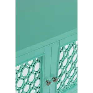 Isabella 38\" Luxury Mirrored Accent Storage Cabinet