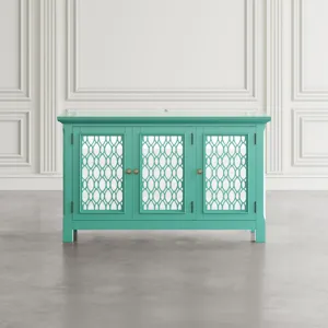 Isabella 54\" Luxury Mirrored Accent Storage Cabinet