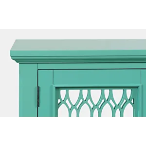 Isabella 54\" Luxury Mirrored Accent Storage Cabinet