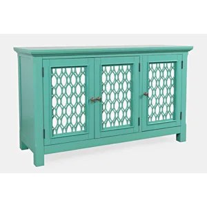 Isabella 54\" Luxury Mirrored Accent Storage Cabinet