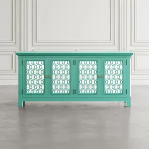 Isabella 69\" Luxury Mirrored Sideboard Storage Cabinet