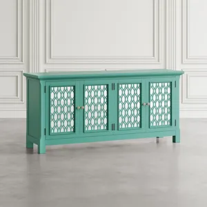 Isabella 69\" Luxury Mirrored Sideboard Storage Cabinet