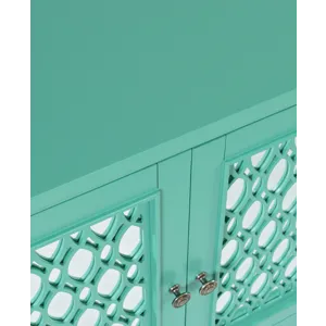 Isabella 86\" Luxury Mirrored Sideboard Storage Cabinet