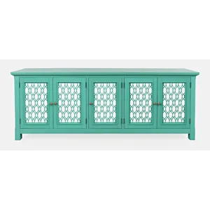 Isabella 86\" Luxury Mirrored Sideboard Storage Cabinet