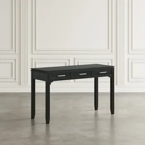 Gramercy Mid-Century Modern Chevron Three Drawer USB Charging Desk