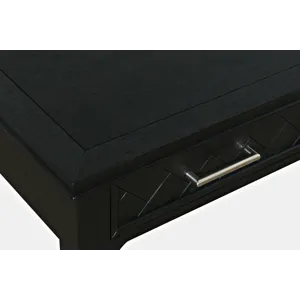 Gramercy Mid-Century Modern Chevron Three Drawer USB Charging Desk