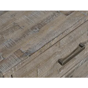 East Hampton Modern Coastal 25\" Distressed Solid Wood Nightstand With USB Charging